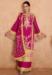 Picture of Chiffon Medium Violet Red Straight Cut Salwar Kameez