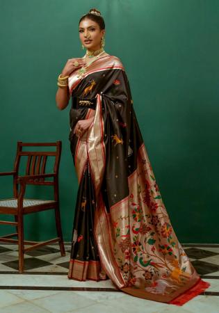 Picture of Bewitching Silk Black Saree