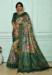 Picture of Pretty Silk Dark Olive Green Saree