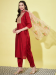 Picture of Beautiful Silk Maroon Readymade Salwar Kameez