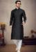 Picture of Resplendent Cotton & Silk Black Kurtas