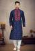 Picture of Well Formed Cotton & Silk Midnight Blue Kurtas