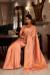 Picture of Marvelous Satin Dark Salmon Saree