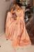 Picture of Graceful Satin Dark Salmon Saree