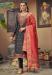 Picture of Silk Dark Slate Grey Straight Cut Salwar Kameez