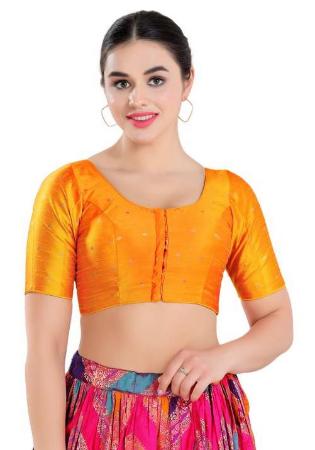 Picture of Pleasing Georgette Dark Orange Designer Blouse