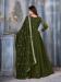 Picture of Georgette Dark Olive Green Anarkali Salwar Kameez