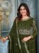 Picture of Georgette Dark Olive Green Anarkali Salwar Kameez