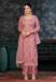 Picture of Chiffon Pale Violet Red Straight Cut Salwar Kameez