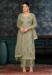 Picture of Chiffon Dark Sea Green Straight Cut Salwar Kameez