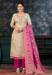 Picture of Fascinating Chiffon Beige Straight Cut Salwar Kameez