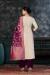 Picture of Pretty Chiffon Azure Straight Cut Salwar Kameez