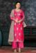 Picture of Net & Satin Hot Pink Straight Cut Salwar Kameez