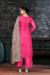 Picture of Net & Satin Hot Pink Straight Cut Salwar Kameez