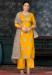 Picture of Net & Satin Dark Orange Straight Cut Salwar Kameez