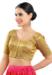 Picture of Classy Silk & Synthetic Khaki Designer Blouse