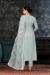 Picture of Organza Dark Slate Grey Straight Cut Salwar Kameez