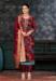 Picture of Fine Organza Maroon Straight Cut Salwar Kameez