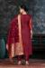 Picture of Fine Organza Maroon Straight Cut Salwar Kameez