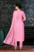 Picture of Organza Light Pink Straight Cut Salwar Kameez