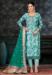 Picture of Organza Light Steel Blue Straight Cut Salwar Kameez