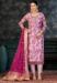 Picture of Fine Organza Plum Straight Cut Salwar Kameez