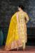 Picture of Organza Dark Khaki Straight Cut Salwar Kameez