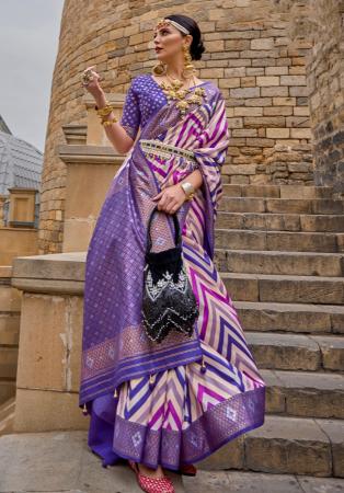 Picture of Elegant Silk Dark Slate Blue Saree