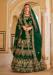 Picture of Statuesque Linen Dark Green Lehenga Choli