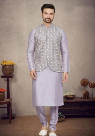 Picture of Charming Silk Violet Kurtas