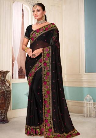 Picture of Admirable Georgette Black Saree