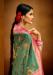 Picture of Well Formed Silk Dark Olive Green Saree