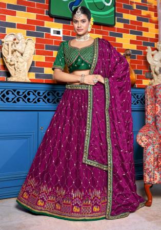 Picture of Fascinating Chiffon Purple Lehenga Choli