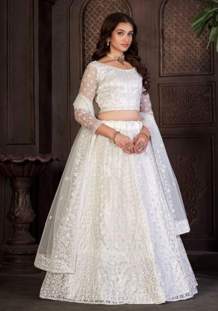 Picture of Admirable Georgette Off White Lehenga Choli