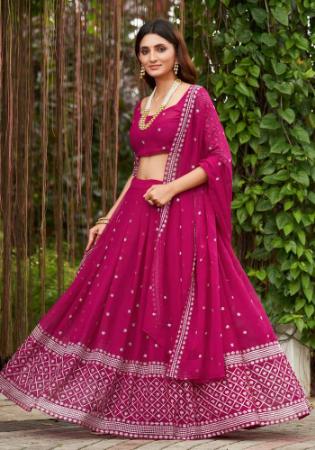 Picture of Grand Georgette Deep Pink Lehenga Choli