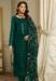 Picture of Georgette Dark Green Straight Cut Salwar Kameez