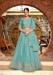 Picture of Beautiful Chiffon Cadet Blue Lehenga Choli