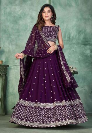 Picture of Admirable Georgette Purple Lehenga Choli