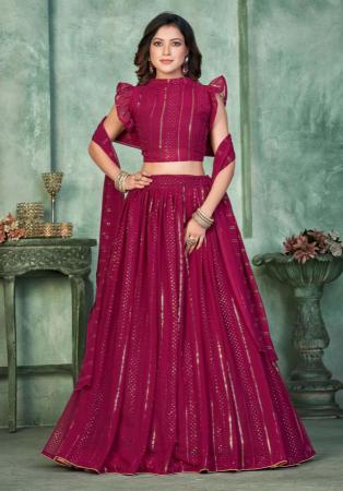 Picture of Marvelous Georgette Hot Pink Lehenga Choli