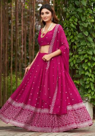 Picture of Splendid Silk Deep Pink Lehenga Choli