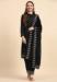 Picture of Radiant Georgette Black Straight Cut Salwar Kameez