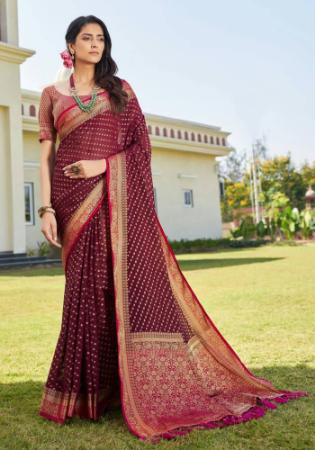 Picture of Amazing Georgette Brown Saree