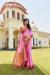 Picture of Fine Georgette Pale Violet Red Saree