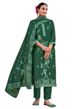 Picture of Alluring Chiffon Sea Green Readymade Salwar Kameez