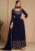 Picture of Resplendent Georgette Navy Blue Party Wear Gown