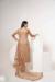 Picture of Elegant Net Tan Straight Cut Salwar Kameez