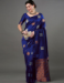 Picture of Elegant Silk Dark Slate Blue Saree