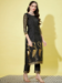 Picture of Cotton & Silk Black Readymade Salwar Kameez