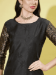 Picture of Cotton & Silk Black Readymade Salwar Kameez