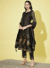 Picture of Cotton & Silk Black Readymade Salwar Kameez